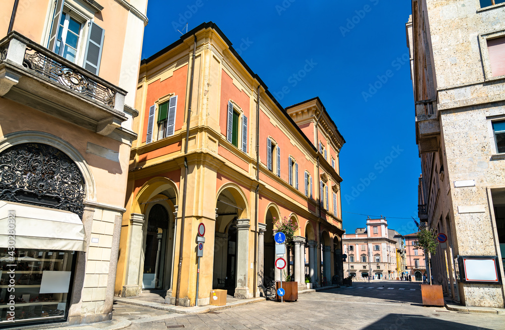 Architecture of Piacenza in Italy