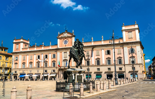 Monument to Alessandro Farnese on Piazza Cavalli in Piacenza, Italy