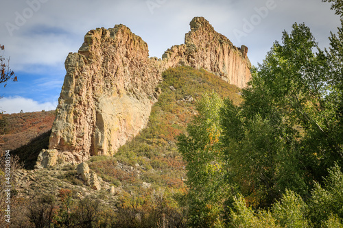 The Great Dikes rock formations in the Spanish Peaks of Colorado  USA