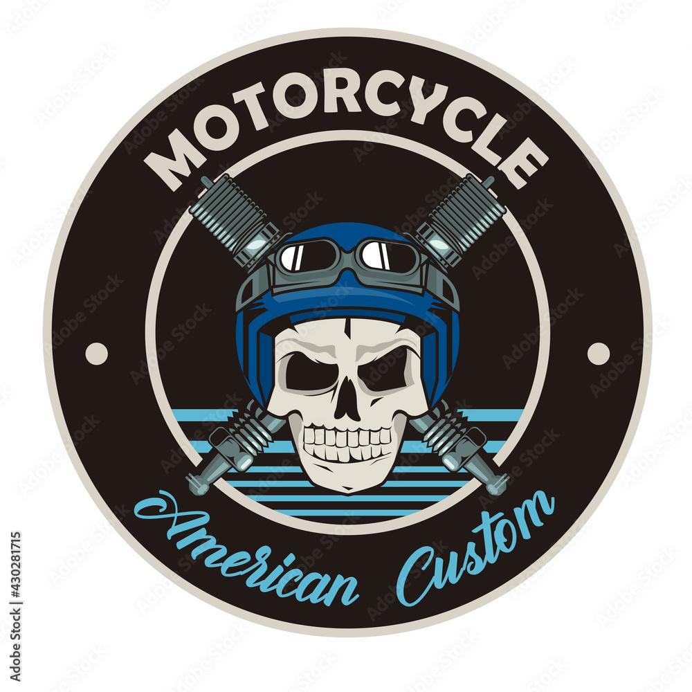 Fototapeta premium skull and spark plugs