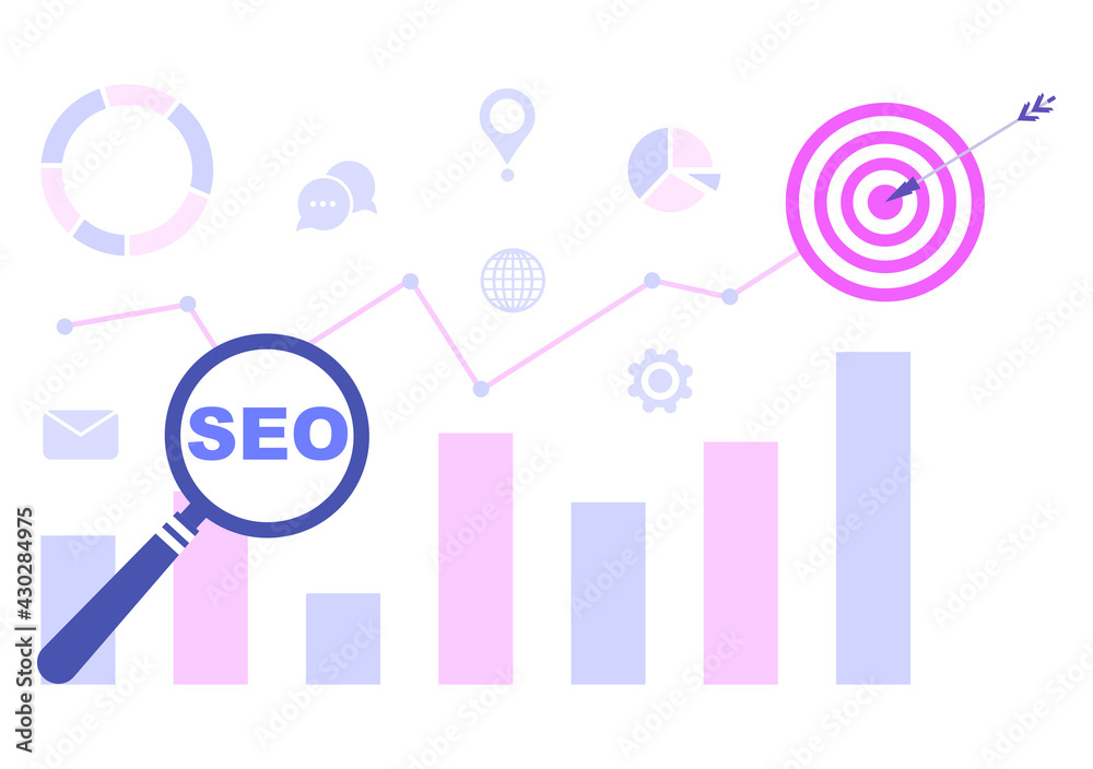 SEO Optimization Vector Illustration To Search Engine, App Development, Web Pages and Bookmarks. Landing Page or Banner Template SEO Optimization Vector Illustration To Search Engine, App Development, Web Pages and Bookmarks. Landing Page or Banner Template