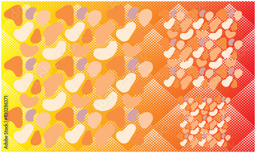 Collection of stone and pebel on abstract square background