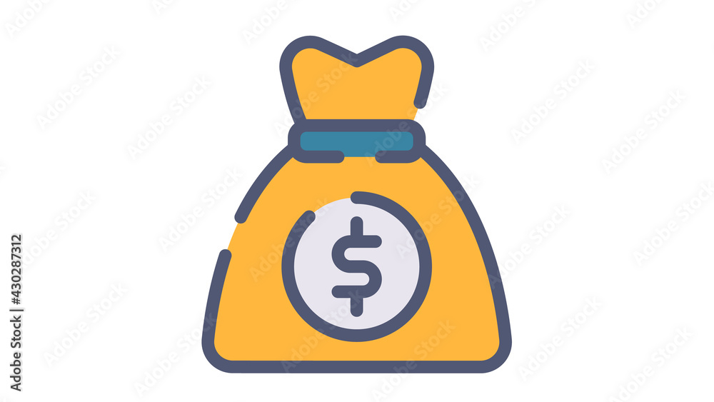 grab bag wealth single isolated icon with single isolated icon with flat dash or dashed style grab bag wealth single isolated icon with single isolated icon with flat dash or dashed style