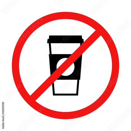Vector No Coffee Sign Illustration