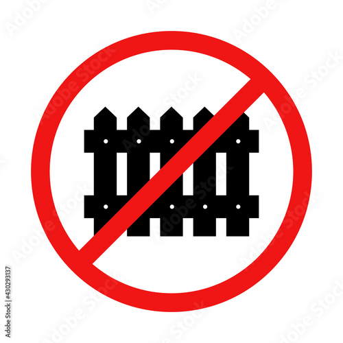 Vector No Fence Sign Illustration