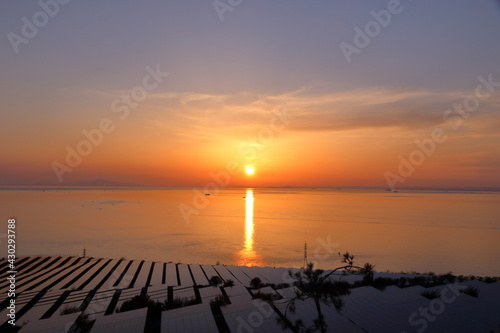 The sunset of Awaji Island