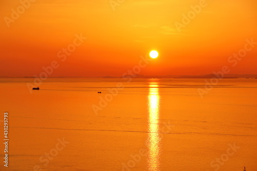 The sunset of Awaji Island