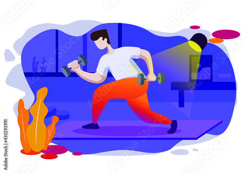 Fitness - Indoor - Illustration