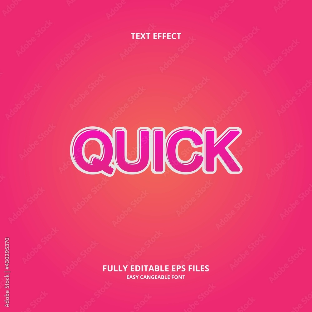 Editable text effect quick title style Editable text effect quick title style