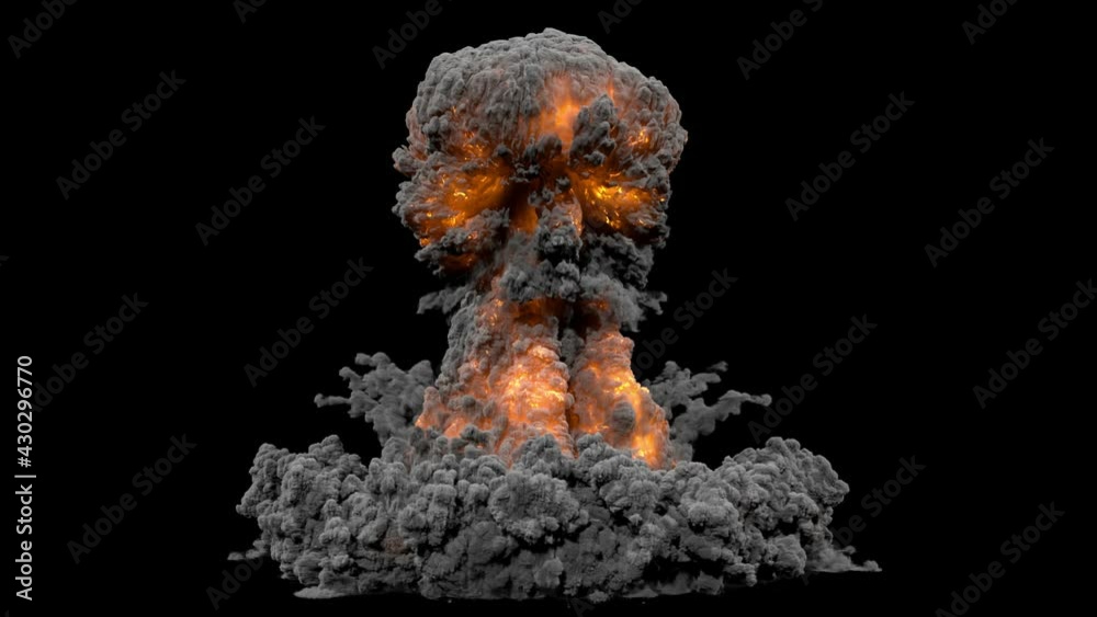 3D animation of a nuclear explosion