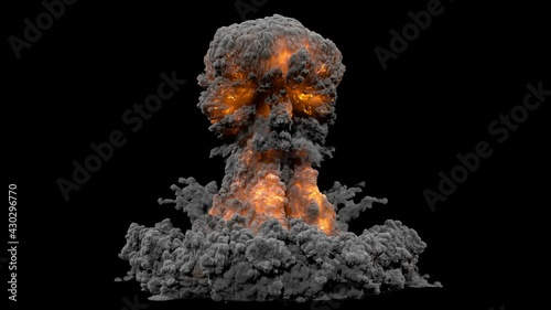 3D animation of a nuclear explosion