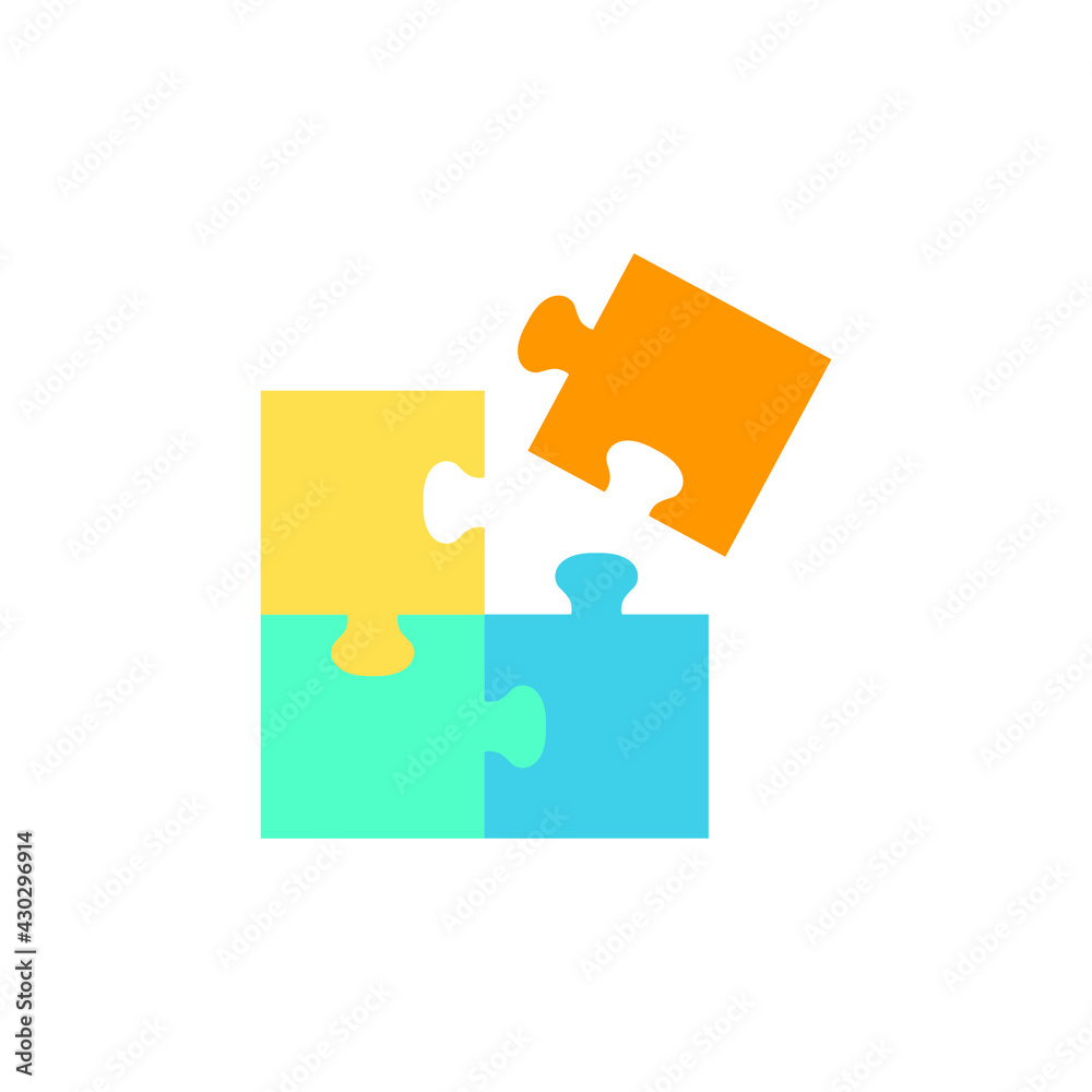 Puzzle icon. Simple flat style. Jigsaw symbol, pictogram, single, piece, business, teamwork logo concept design. Vector illustration isolated on white background. EPS 10. Puzzle icon. Simple flat style. Jigsaw symbol, pictogram, single, piece, business, teamwork logo concept design. Vector illustration isolated on white background. EPS 10.