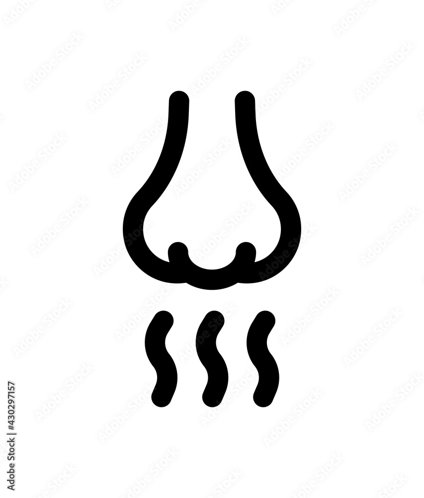 Obraz premium Smell sense vector icon isolated. 