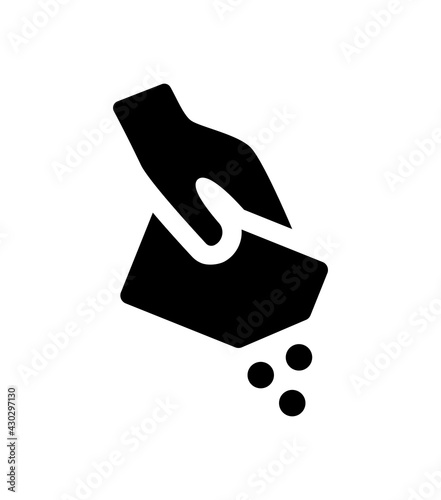 Pouring seed sachet icon