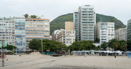 View of the Avenida Atlantica. People go about their business
