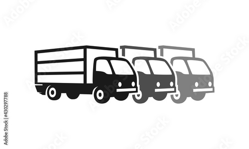 Three truck icon logo