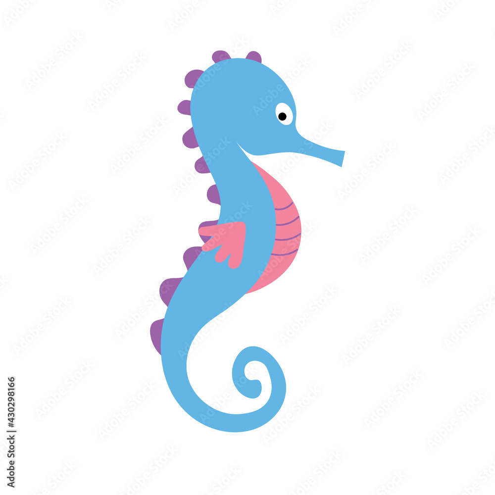 Seahorse on an isolated background. A sort of underwater world. Seahorse on an isolated background. A sort of underwater world.