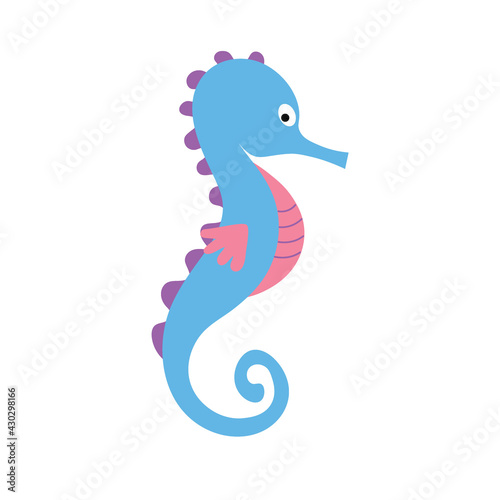 Seahorse on an isolated background. A sort of underwater world.