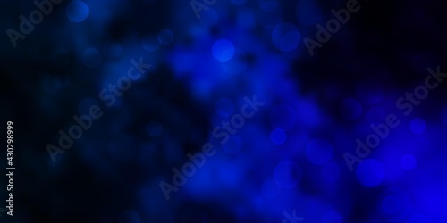 Dark BLUE vector backdrop with dots.