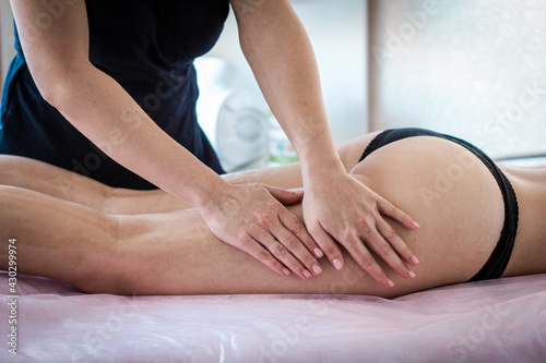 woman receiving massage