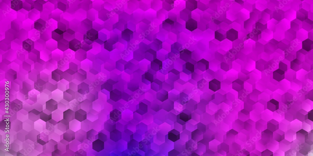 Light purple vector layout with shapes of hexagons. Light purple vector layout with shapes of hexagons.