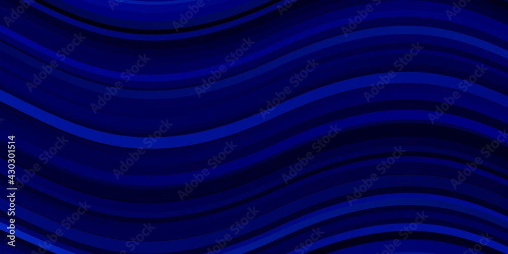 Dark BLUE vector texture with curves. Dark BLUE vector texture with curves.
