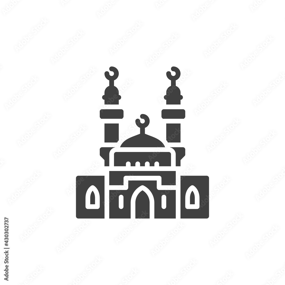 Mosque minaret vector icon Mosque minaret vector icon
