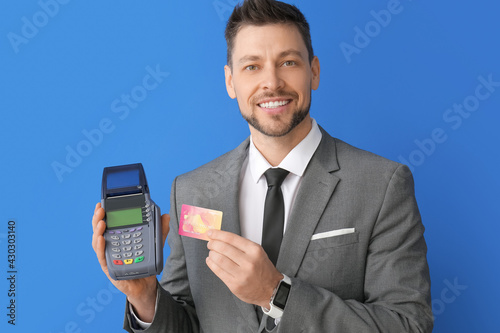 Businessman with payment te...