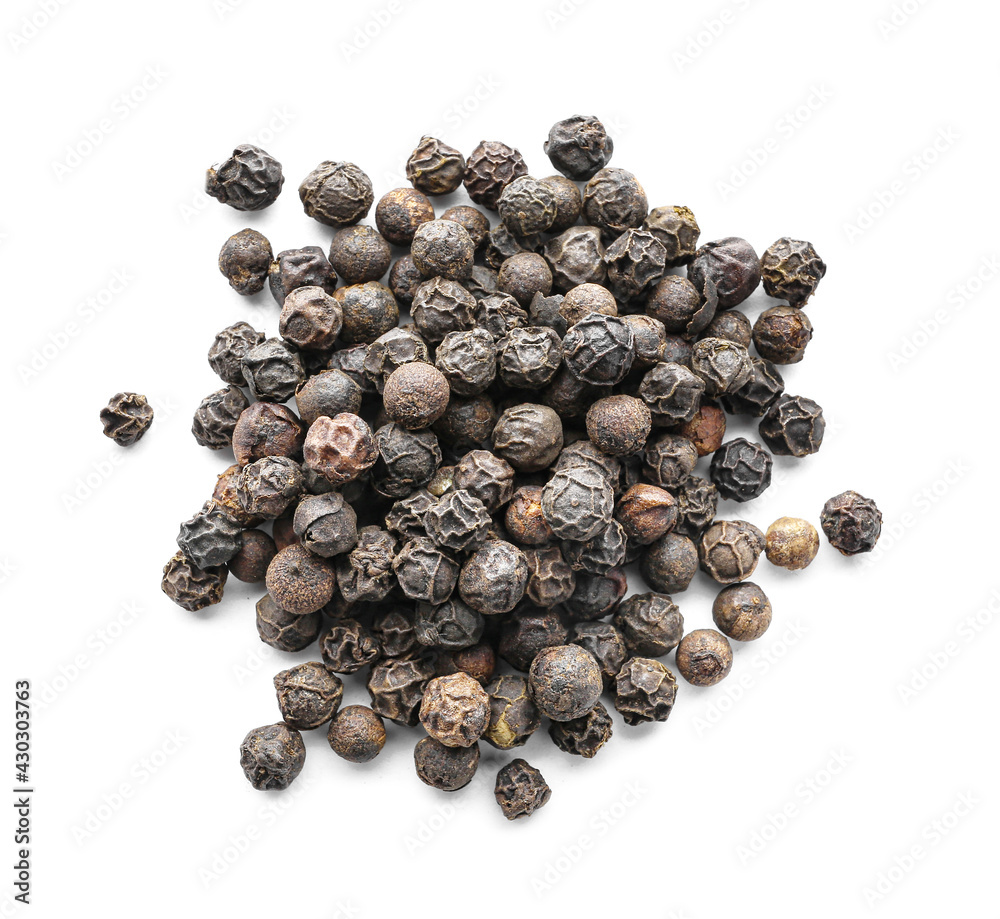 Heap of peppercorns on white background Heap of peppercorns on white background