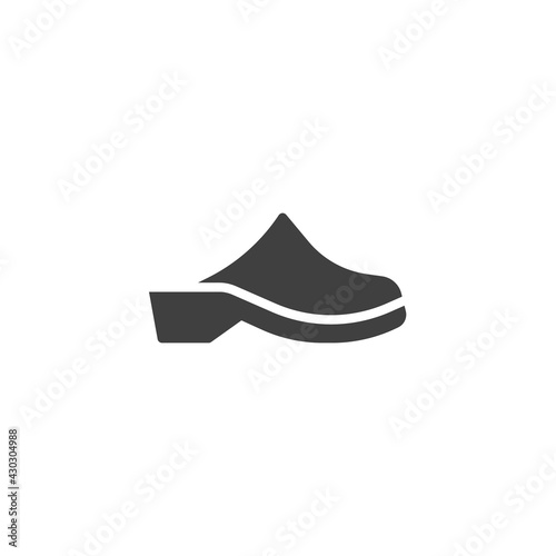 Clogs shoes vector icon