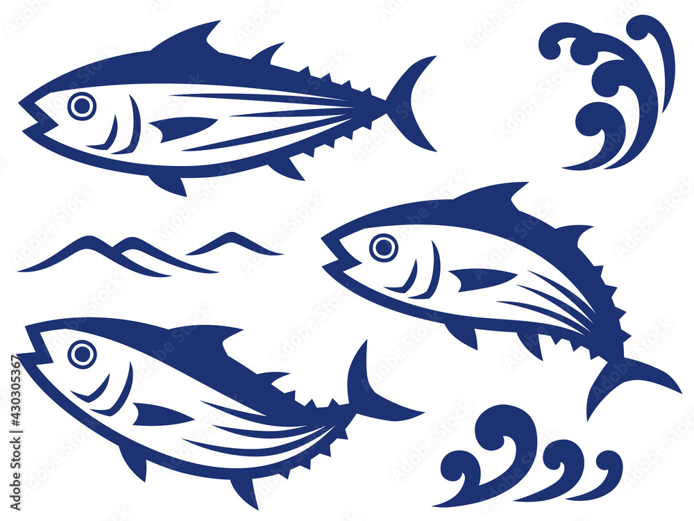 カツオのイラストセット Stock Vector Adobe Stock
