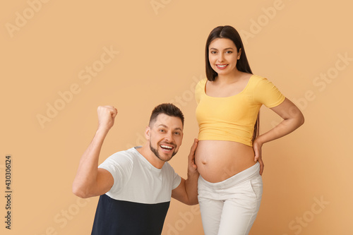Beautiful pregnant couple o...