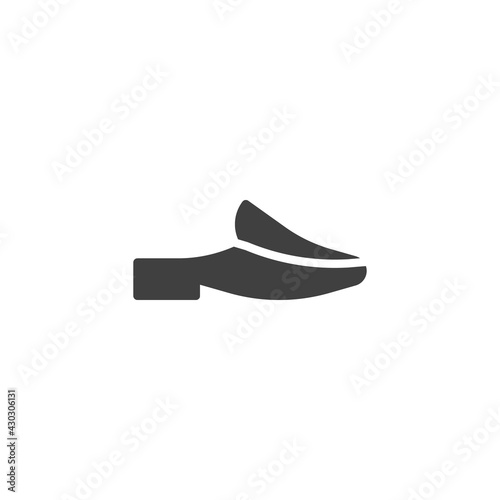 Mules shoes vector icon