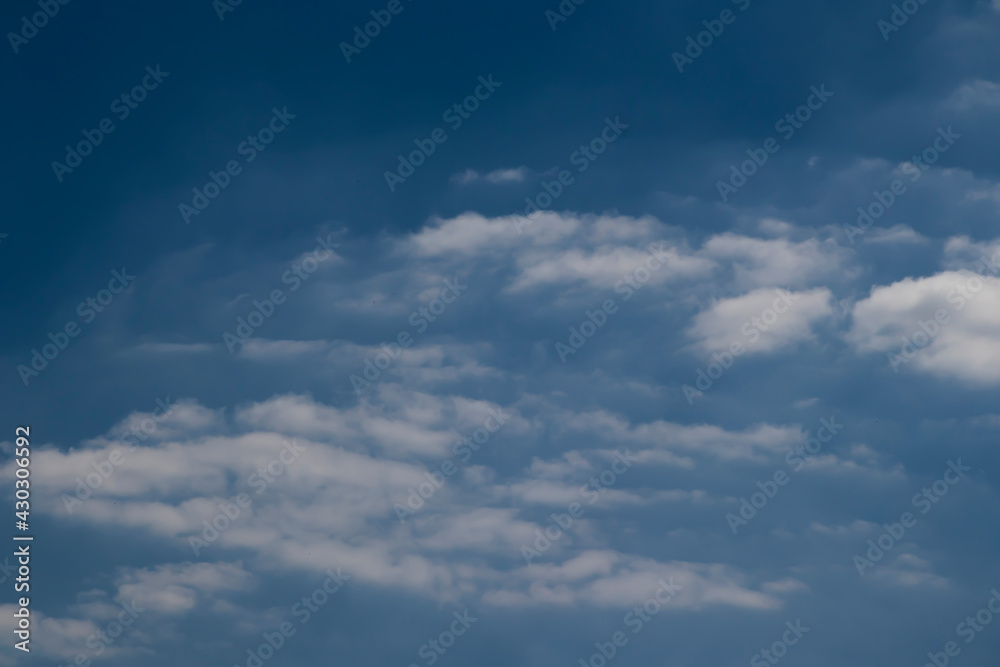 clouds in the blue sky in Brazil, southern hemisphere