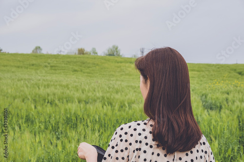 woman in the field