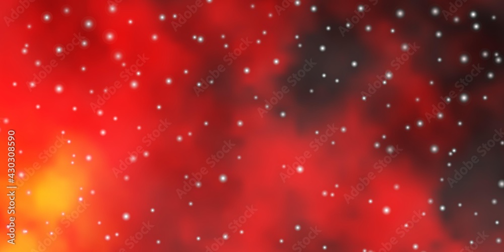 Dark Orange vector texture with beautiful stars. Dark Orange vector texture with beautiful stars.