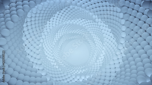 Vortex tunnel 3D render ill...