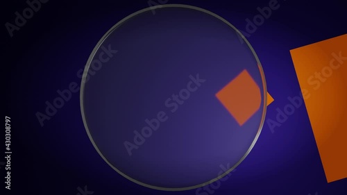 Beautiful animation with lens glass morphism