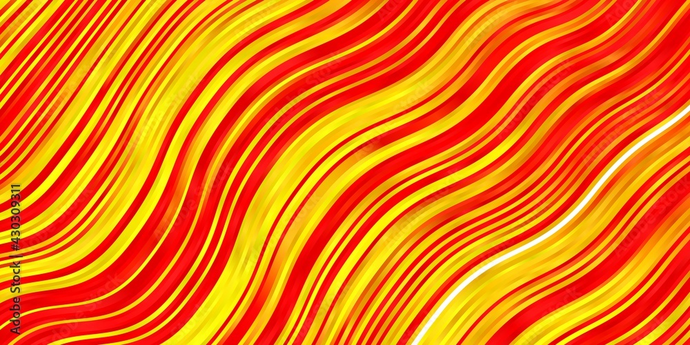 Light Red, Yellow vector background with lines. Light Red, Yellow vector background with lines.