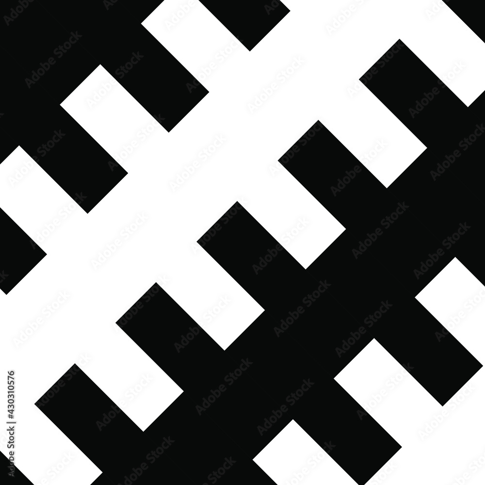 Fototapeta premium Illusion Abstract black and white pattern. Monochrome pattern. Optical illusion. Op art. 