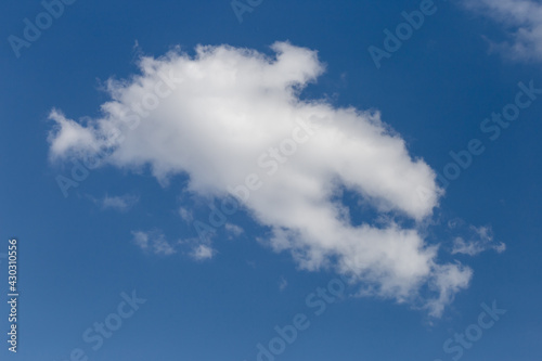 Soft white clouds texture on beautiful afternoon sky background. Image for background design The clear sky makes you feel fresh and clear.