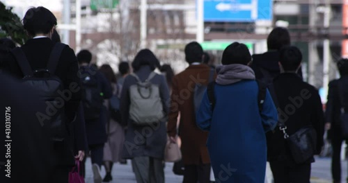 Wallpaper Mural A high speed of walking office workers at urban city in Shinjuku Torontodigital.ca