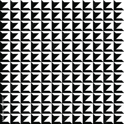 Illusion Abstract black and white pattern. Monochrome pattern. Optical illusion. Op art.
