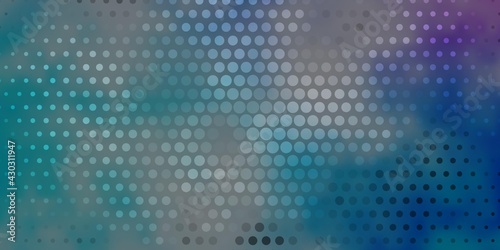Dark Pink, Blue vector background with circles.