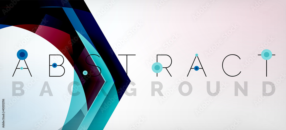 Obraz premium Vector color hexagons geometric abstract background