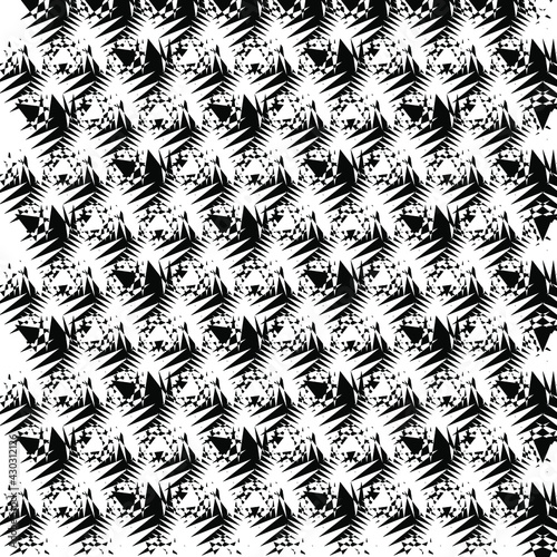 Illusion Abstract black and white pattern. Monochrome pattern. Optical illusion. Op art.