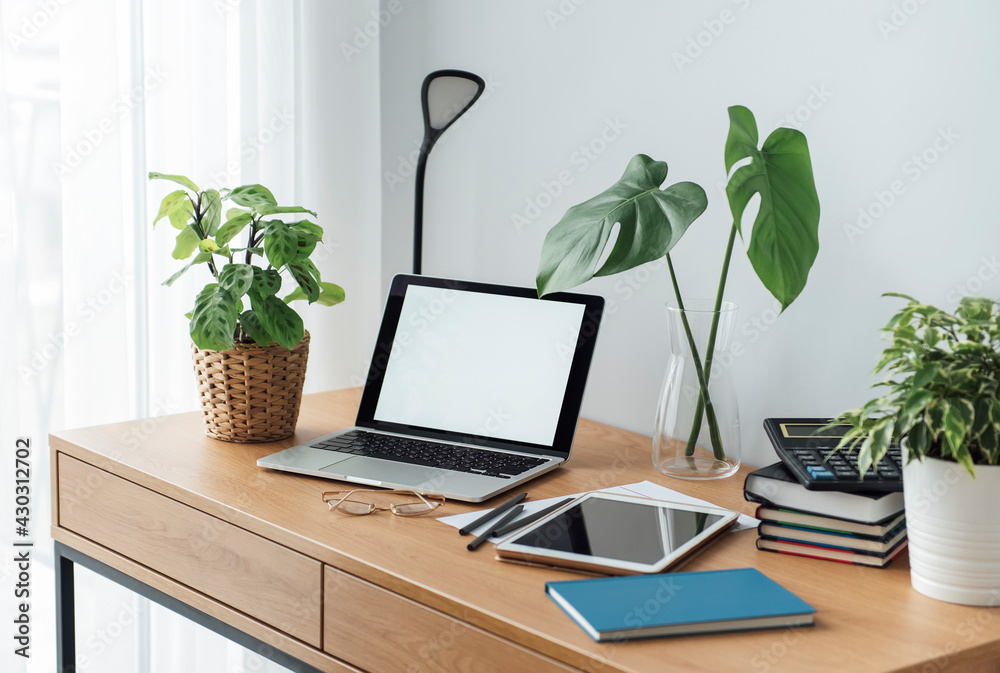 Office workplace with laptop Office workplace with laptop
