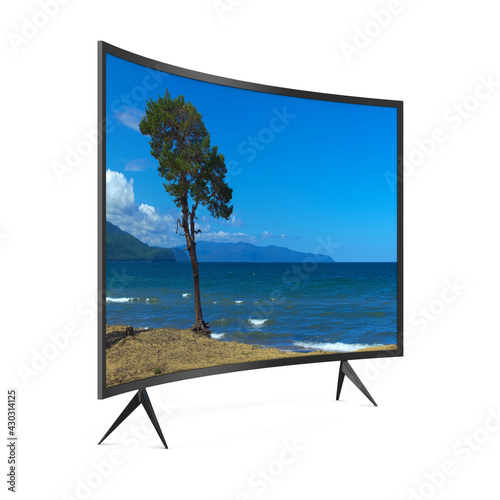 tv on white background. Iso...