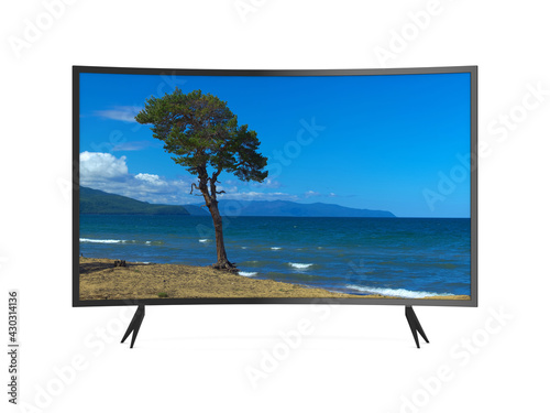 tv on white background. Iso...