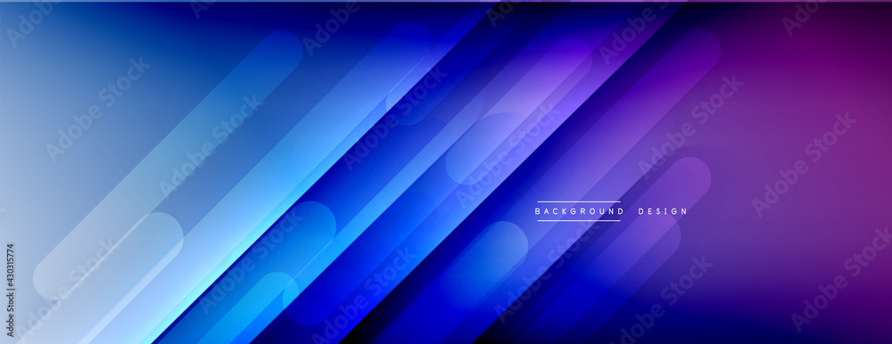 Dynamic lines abstract background. 3D shadow effects and fluid gradients. Modern overlapping forms